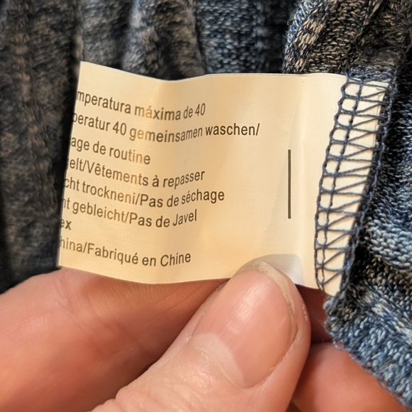 NWT Heather Blue Ribbed Knit Two-piece Lounge Pajama Set - Picture 5 of 7